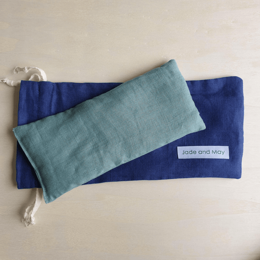 Eye Pillow - Sage Pillow & Navy Bag | Jade and May-0